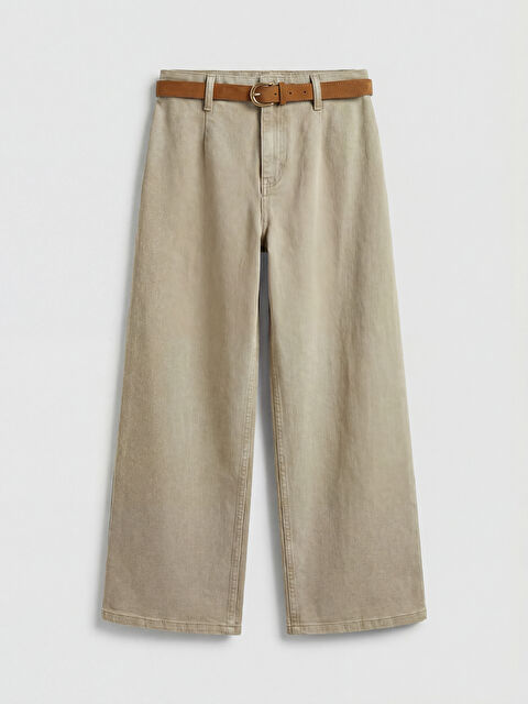 LCW Jeans Beli Kemerli Wideleg Kadın Jean Pantolon - S6EA86Z8-GC8