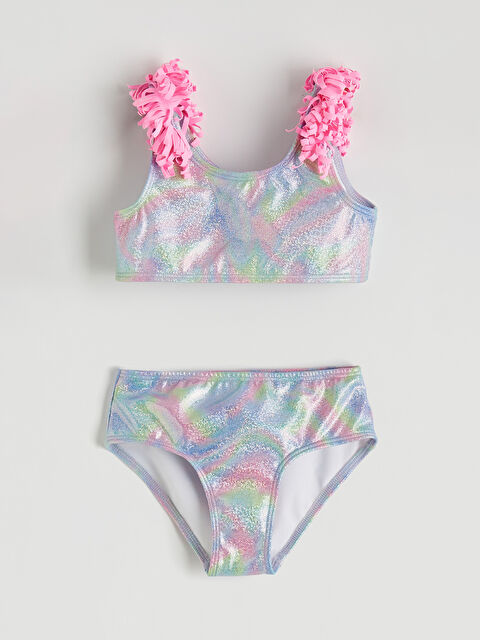 LCW Kids Desenli Fırfır Detaylı Kız Çocuk Bikini - S6EA98Z1-F9C