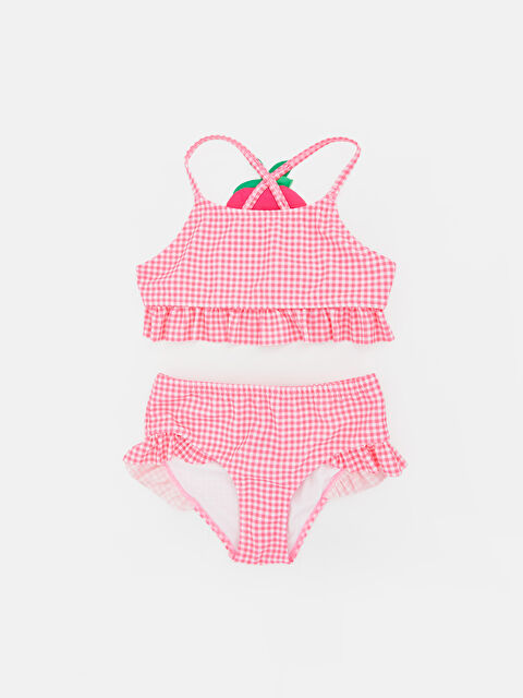 LCW Kids Ekose Kız Çocuk Bikini Takımı