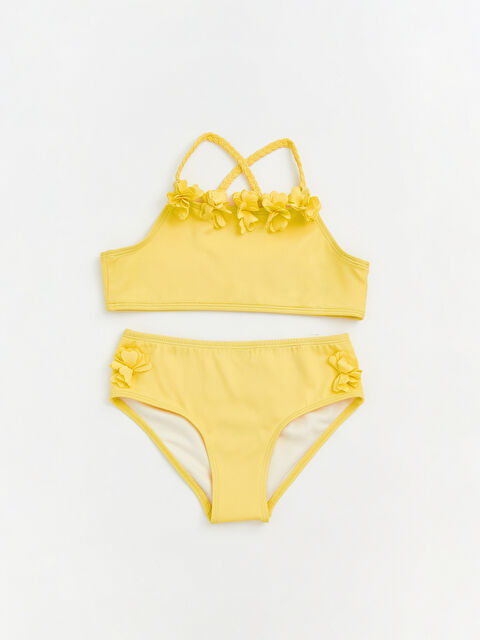 LCW Kids Çiçek Detaylı Kız Çocuk Bikini