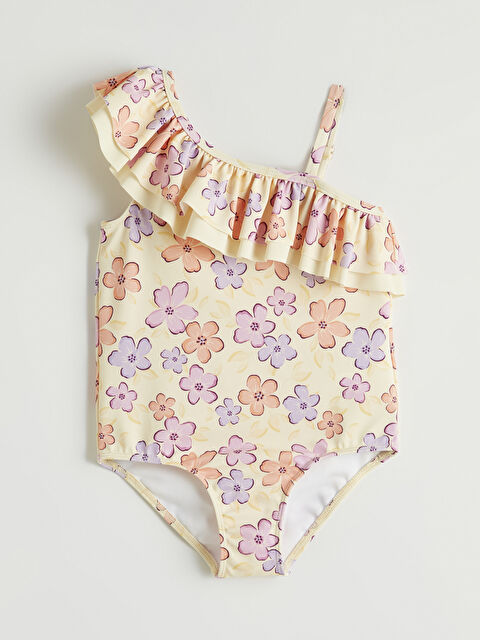 LCW Kids Fırfır Detaylı Kız Çocuk Mayo - S6EB44Z1-LQH