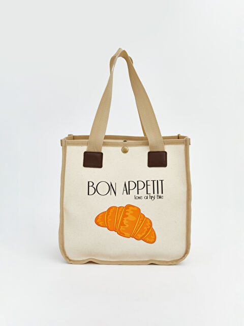 LCW ACCESSORIES Printed Canvas Shoulder Bag for Girls - S6EC76Z4-EEW