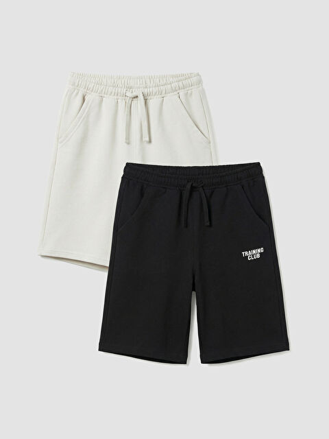 LCW Kids شورت للأولاد بخصر مطاطي عبوة من ٢ قطعة - S6EC84Z4-CVL