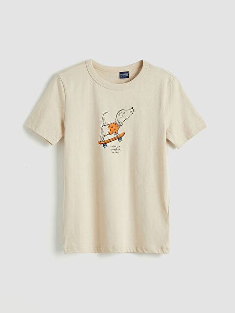 LCW ECO Bisiklet Yaka Erkek Çocuk Tişört - S6ED21Z4-FRG