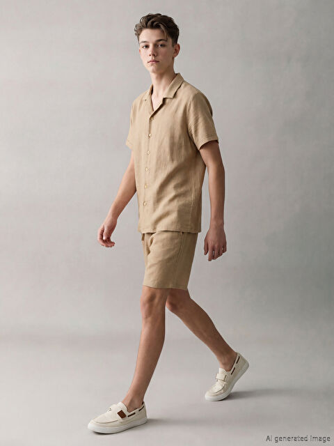 LC WAIKIKI Kısa Kollu Erkek Çocuk Gömlek ve Şort