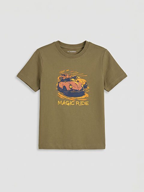 LC WAIKIKI Bisiklet Yaka Baskılı Erkek Çocuk Tişört - S6ED38Z4-GXF