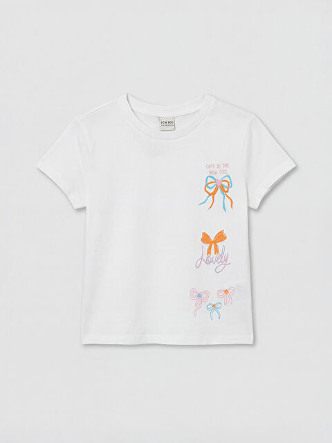 LCW ECO Crew Neck Printed Girls' T-Shirt - S6ED49Z4-JYX
