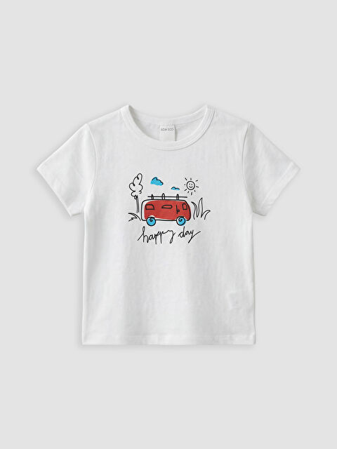 LCW ECO Boy WHITE T-Shirt - S6ED68Z1-J5F