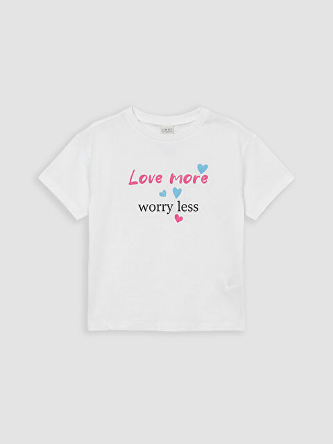 LCW ECO Κορίτσι ΛΕΥΚΟ Μπλουζάκι - S6ED76Z4-JYX