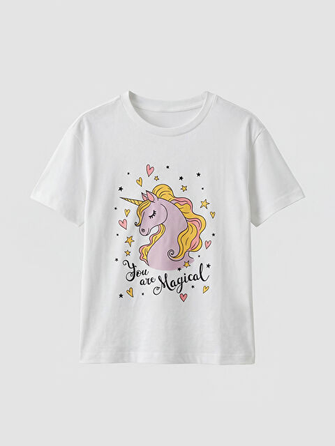 LCW ECO تيشيرت أبيض فتاة - S6ED76Z4-J5F