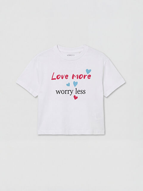 LCW ECO Crew Neck Printed Girls' T-Shirt - S6ED76Z4-JYX