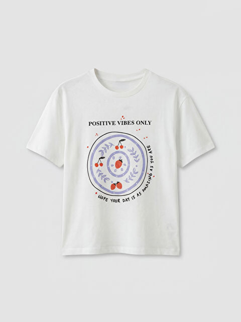 LCW ECO تيشيرت أبيض فتاة - S6ED76Z4-Q6K