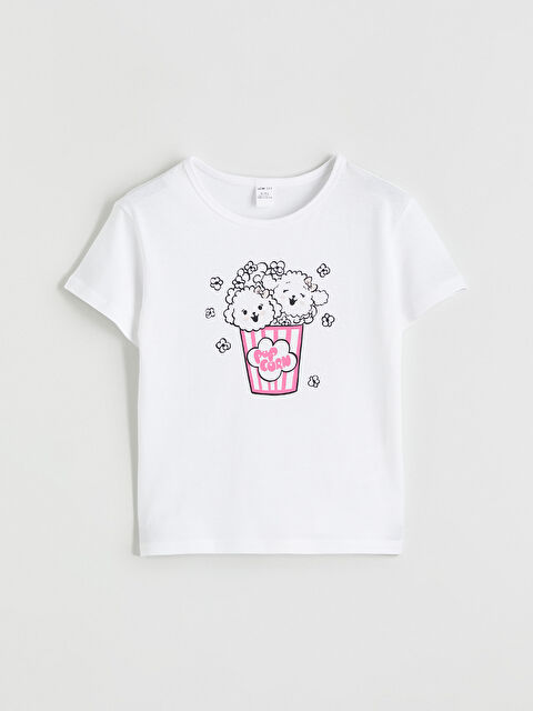 LC WAIKIKI Момиче Бяло Тениска - S6ED77Z1-JYX