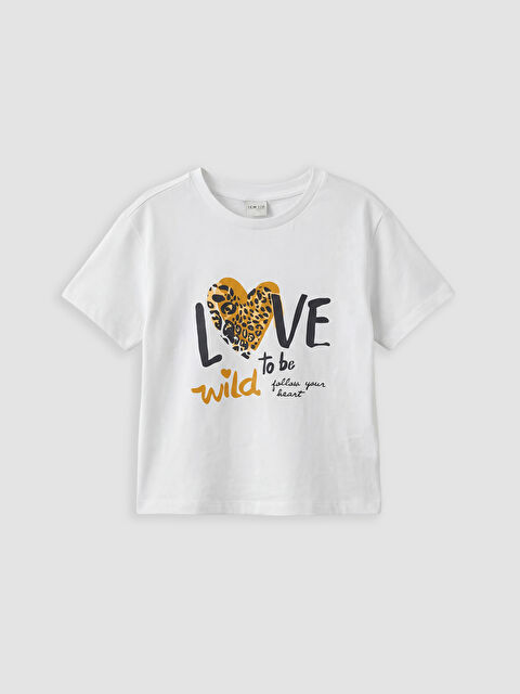 LCW ECO Girl WHITE T-Shirt - S6ED79Z4-VC4