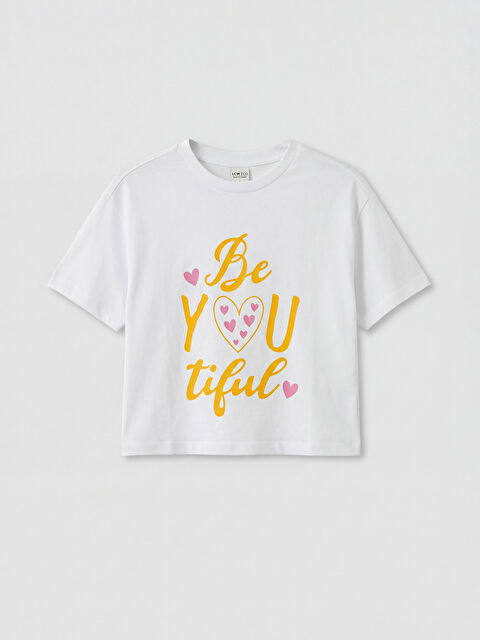 LC WAIKIKI Crew Neck Printed Girls' T-Shirt - S6ED79Z4-JYX