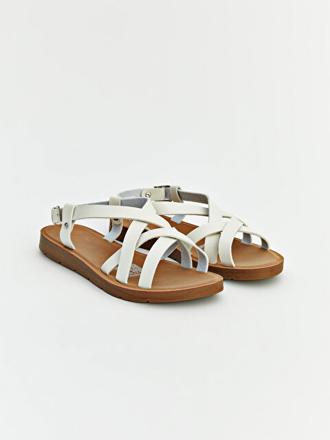 LCW STEPS صنادل نسائية بحزام متقاطع