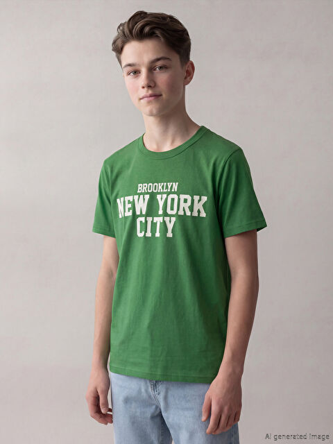 LCW Kids Момче Зелено Тениска