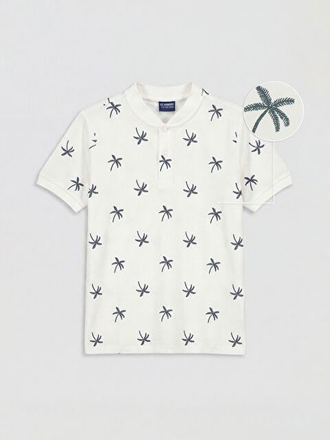 LCW Kids Hakim Yaka Desenli Erkek Çocuk Tişört