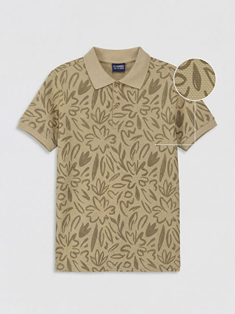 LCW Kids Polo Yaka Desenli Erkek Çocuk Tişört
