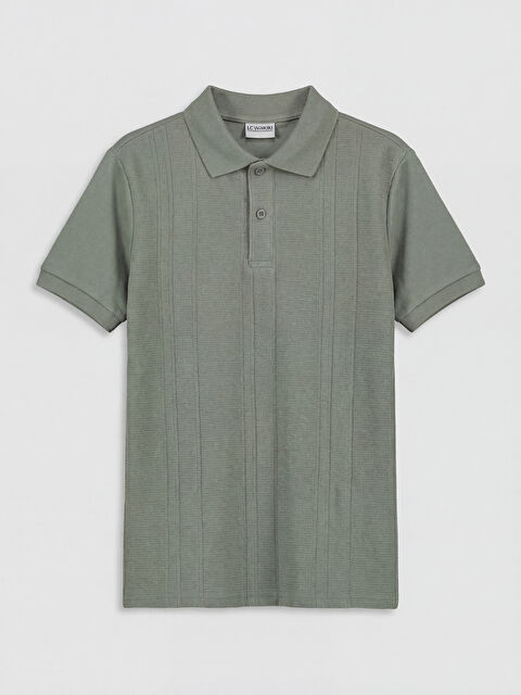 LCW Kids Polo Yaka Armürlü Kısa Kollu Erkek Çocuk Tişört