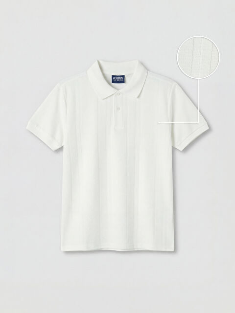 LCW Kids Polo Yaka Dokulu Erkek Çocuk Tişört