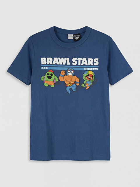 LCW Kids Bisiklet Yaka Brawl Stars Baskılı Erkek Çocuk Tişört