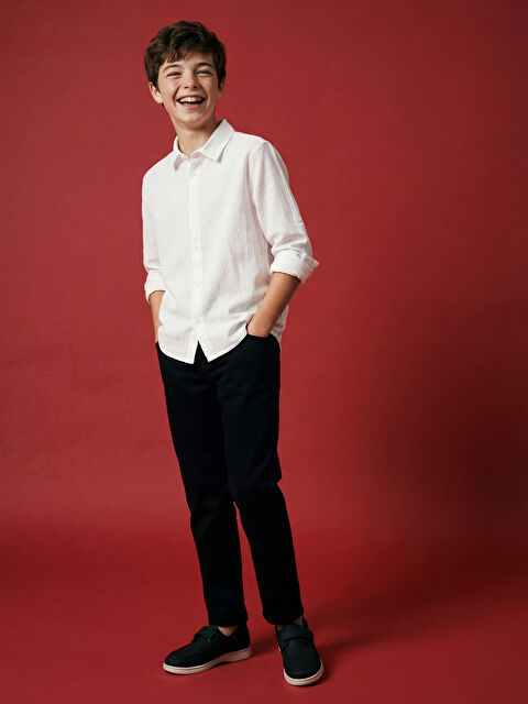 LCW STEPS Deri Görünümlü Erkek Çocuk Klasik Ayakkabı	 - S6EF01Z1-HUC