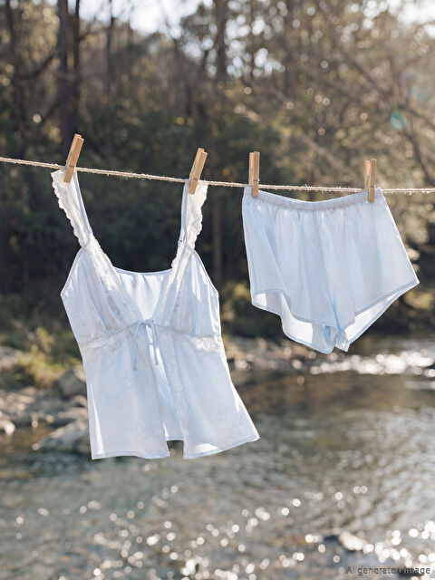 LCW DREAM Dantel Detaylı Saten Kadın Şortlu Pijama Takımı