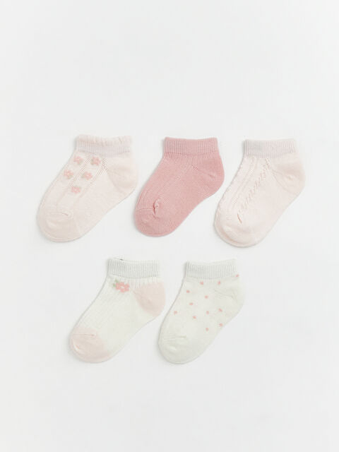 LCW Kids Kız Bebek Patik Çorap 5'li - S6EG16Z1-JM1