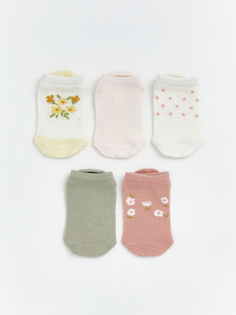 LCW baby Baby Girl Bootie Socks 5-Pack - S6EG41Z1-FDU