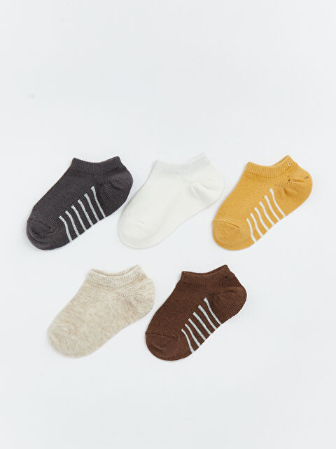 LCW baby Erkek Bebek Desenli Patik Çorap 5'li - S6EG46Z1-DYE