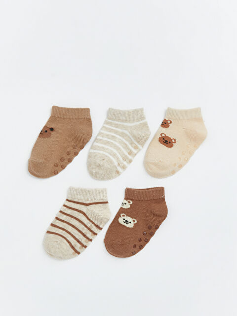 LCW baby Erkek Bebek Patik Çorap 5'li - S6EG56Z1-FLU