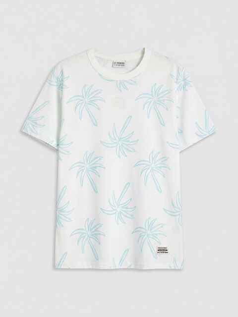 LCW Kids Palmiye Desenli Erkek Çocuk Tişört - S6EG87Z4-LTY