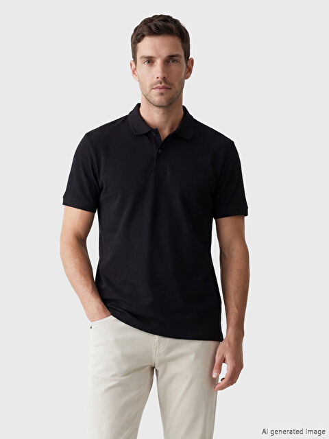 LCWAIKIKI Classic Polo Yaka Penye Erkek Tişört