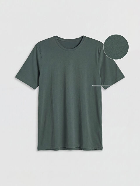 LCWAIKIKI Classic Bisiklet Yaka Penye Erkek Tişört