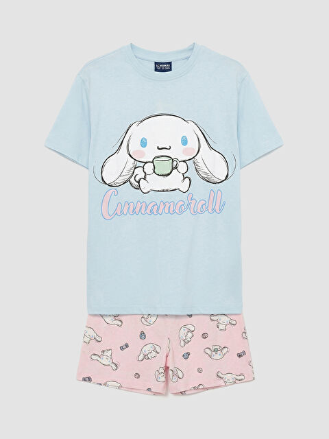 LCW Kids Cinnamoroll Baskılı Kız Çocuk Şortlu Pijama Takımı