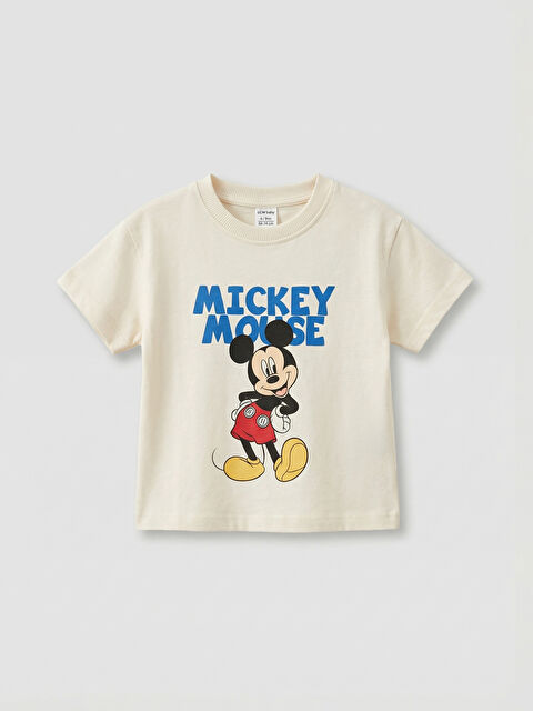 LCW baby Mickey Mouse Printed Baby Boys' T-Shirt - S6EJ25Z1-FDV