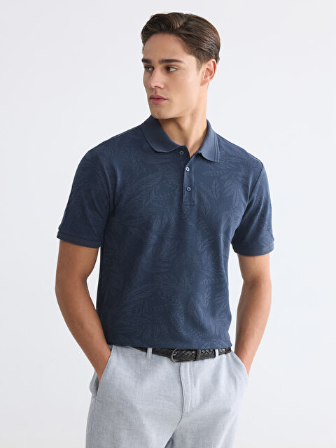 LCWAIKIKI Classic Polo Yaka Desenli Pike Erkek Tişört