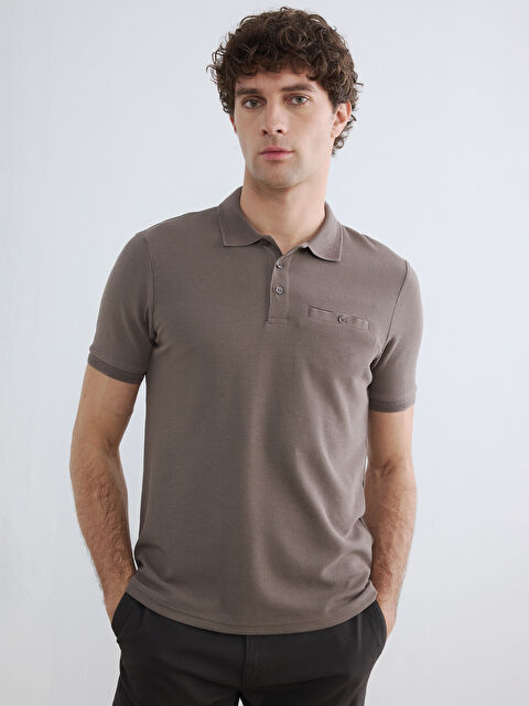LCWAIKIKI Classic Polo Yaka Dokulu Erkek Tişört