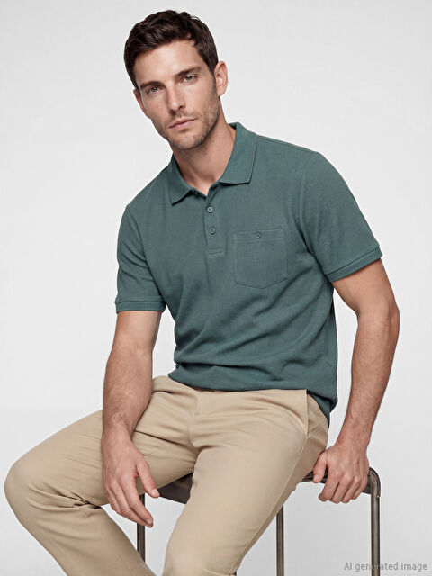 LCWAIKIKI Classic Polo Yaka Dokulu Erkek Tişört