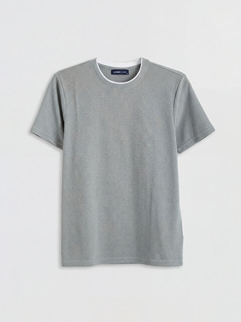 LCWAIKIKI Classic Bisiklet Yaka Erkek Tişört - S6EJ59Z8-MVK