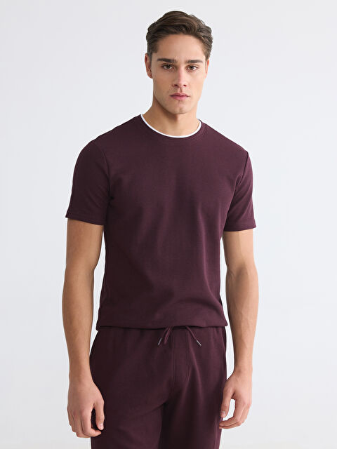 LCWAIKIKI Classic Bisiklet Yaka Strüktürlü Erkek Tişört