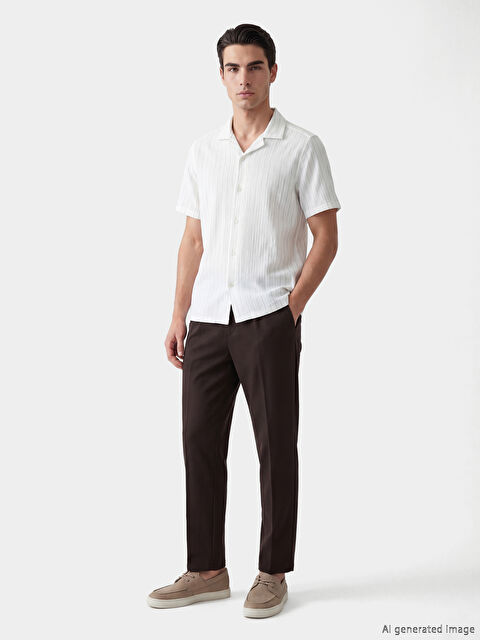 SOUTHBLUE რეგულარული მორგების მამაკაცის ნაკეცებიანი შარვალი