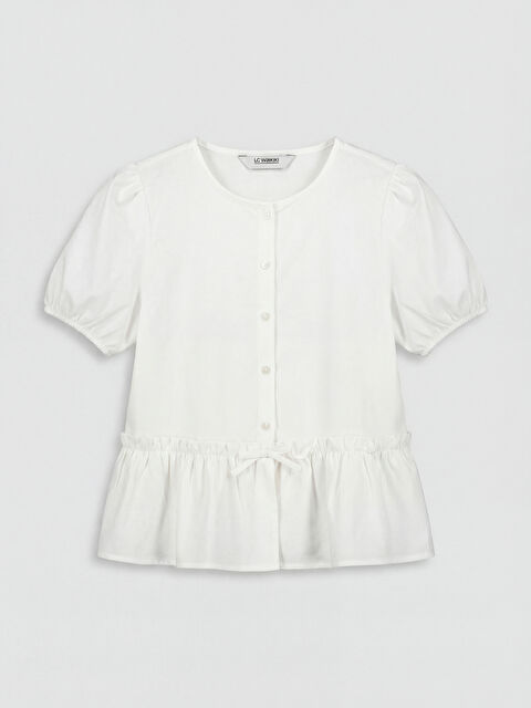 LCW Kids Fırfır Detaylı Kız Çocuk Gömlek - S6EJ81Z4-R9J