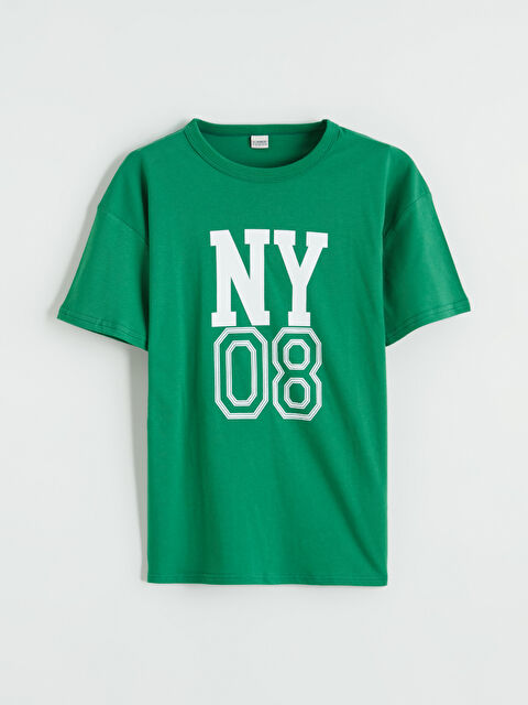 LCW Kids Bisiklet Yaka Erkek Çocuk Baskılı Tişört - S6EK22Z4-GRE