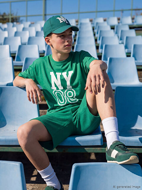 LCW Kids Bisiklet Yaka Erkek Çocuk Baskılı Tişört