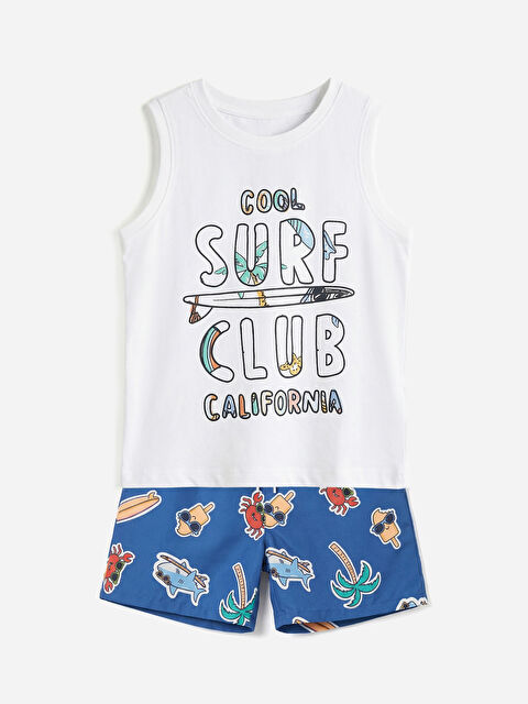 LCW Kids Erkek Çocuk Yüzme Şort  ve Atlet