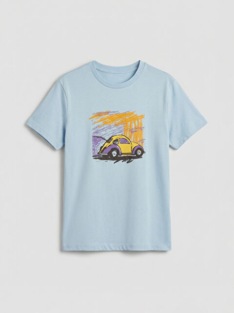 LC WAIKIKI Bisiklet Yaka Erkek Çocuk Penye Tişört - S6EK82Z1-G5Z