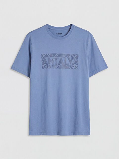 LCWAIKIKI Classic Antalya Baskılı Bisiklet Yaka Erkek Tişört - S6EL06Z8-1Y3