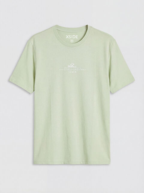 LCWAIKIKI Classic Bisiklet Yaka İzmir Baskılı Erkek Tişört - S6EL10Z8-1X7